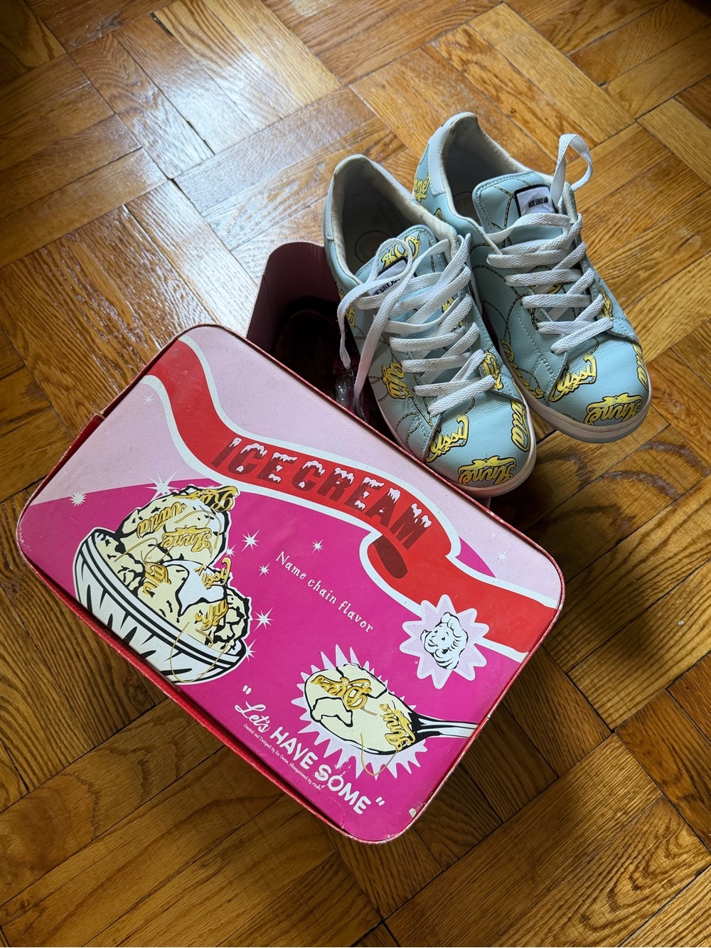 Y2K Vintage BBC Billionaire Boys Club Ice Cream Name Chain Sneakers OG Box